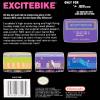 Classic NES Series - Excitebike Box Art Back